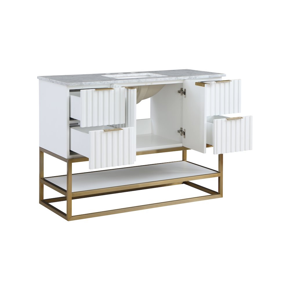 Monad White Bathroom Vanity