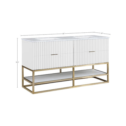 Monad White Bathroom Vanity