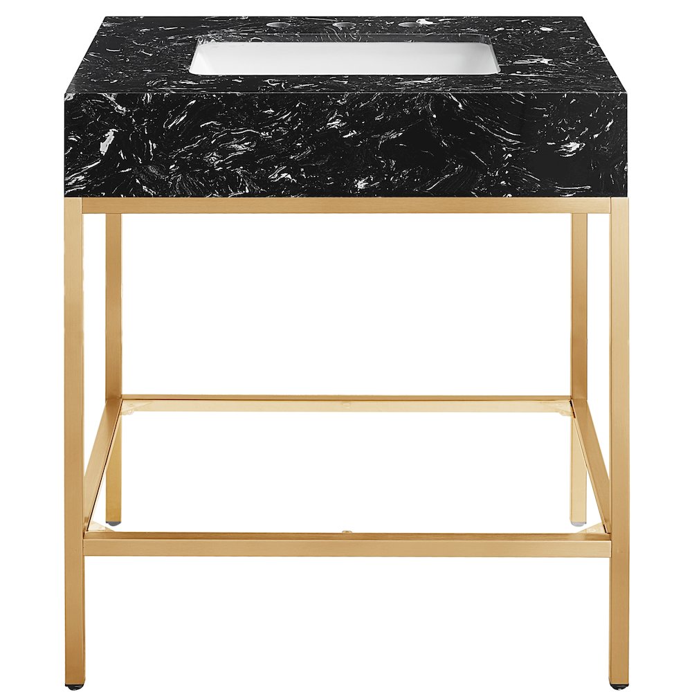 Marmo Black Engineered Marble Bathroom Vanity