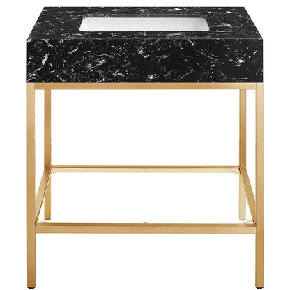 Marmo Black Engineered Marble Bathroom Vanity