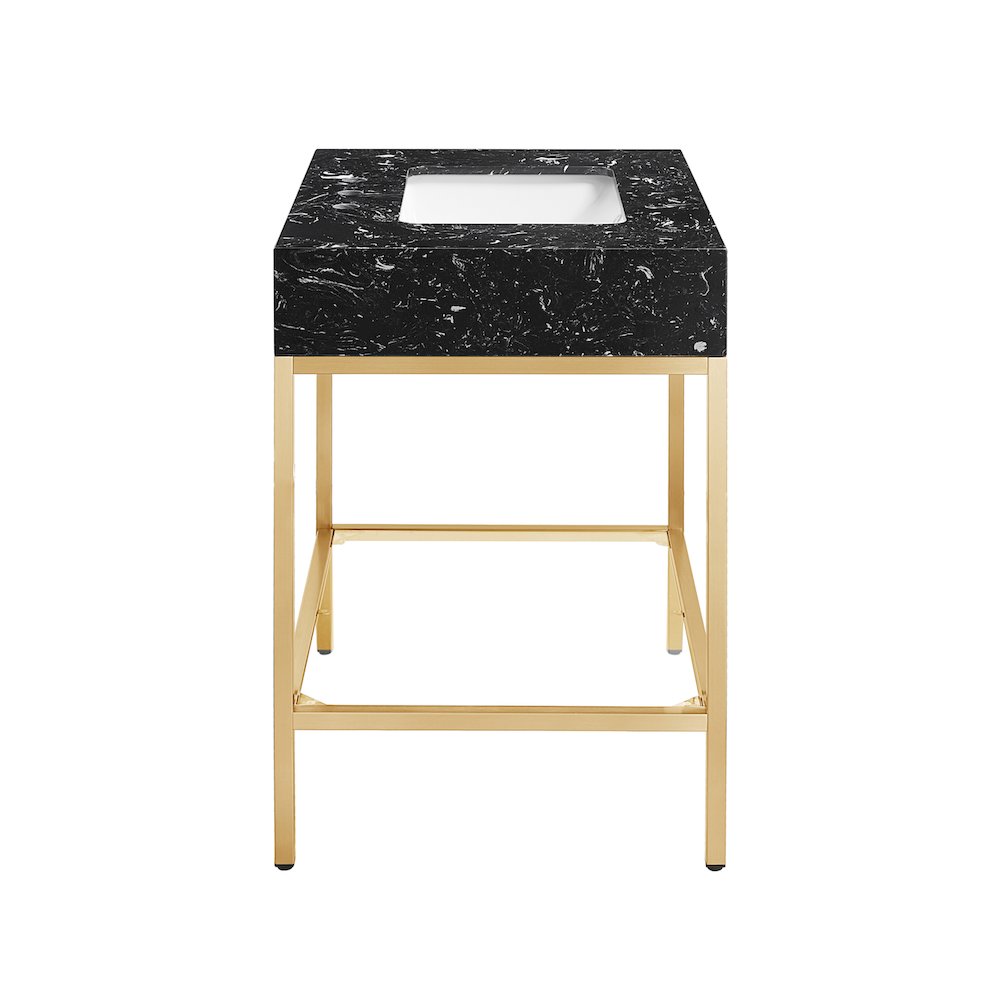 Marmo Black Engineered Marble Bathroom Vanity