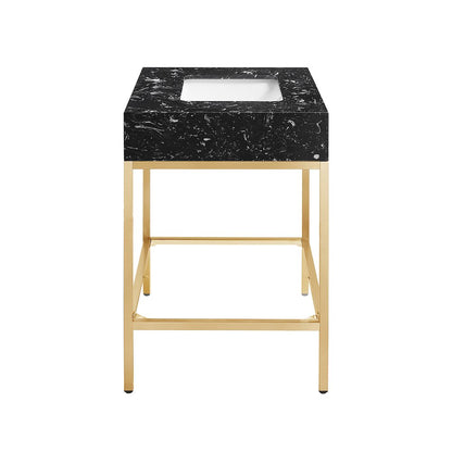Marmo Black Engineered Marble Bathroom Vanity