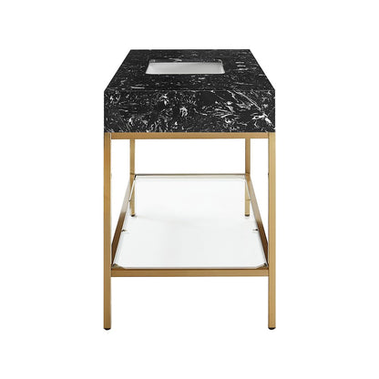 Marmo Black Engineered Marble Bathroom Vanity