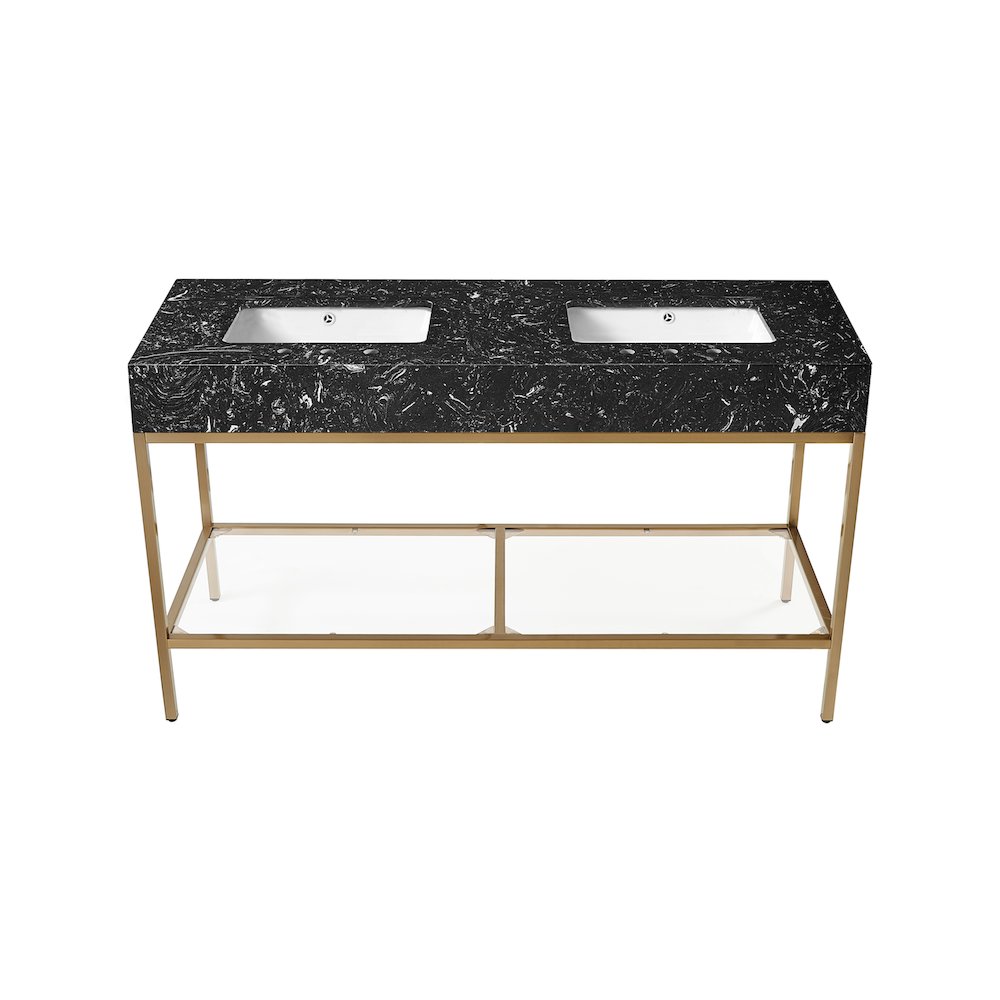 Marmo Black Engineered Marble Bathroom Vanity