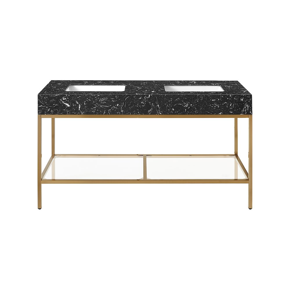 Marmo Black Engineered Marble Bathroom Vanity