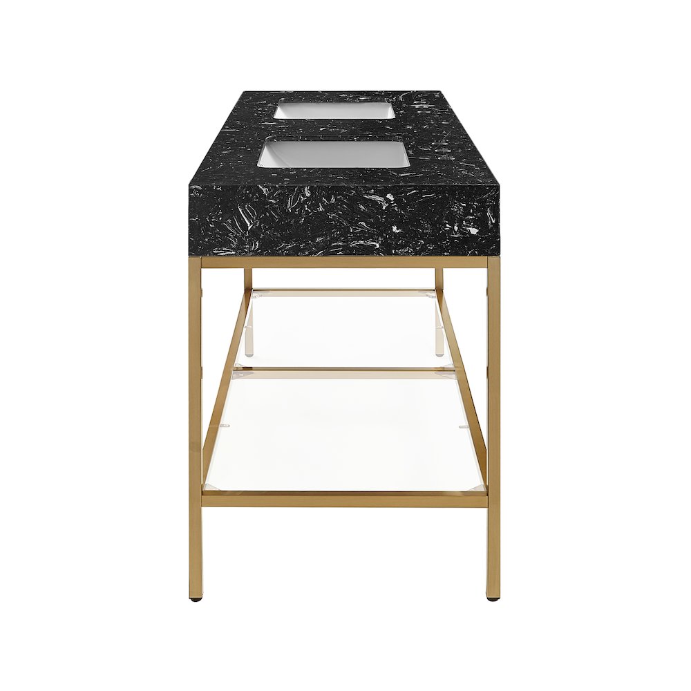 Marmo Black Engineered Marble Bathroom Vanity