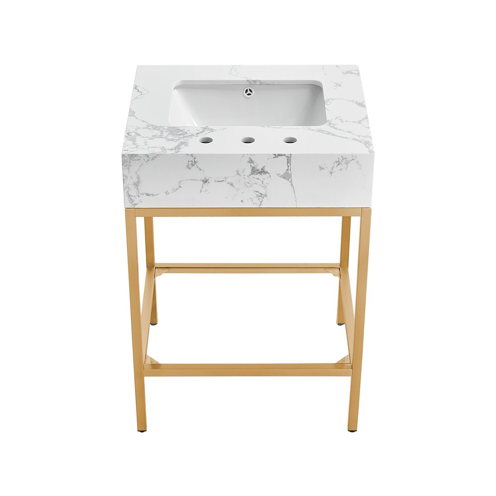 Marmo White Engineered Marble Bathroom Vanity