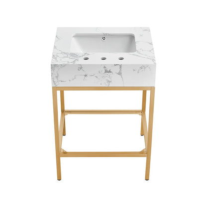 Marmo White Engineered Marble Bathroom Vanity