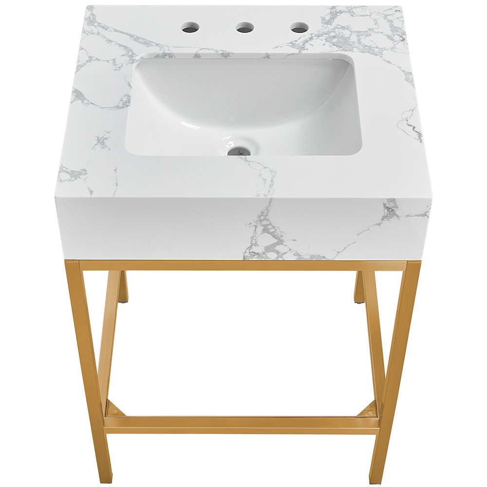 Marmo White Engineered Marble Bathroom Vanity