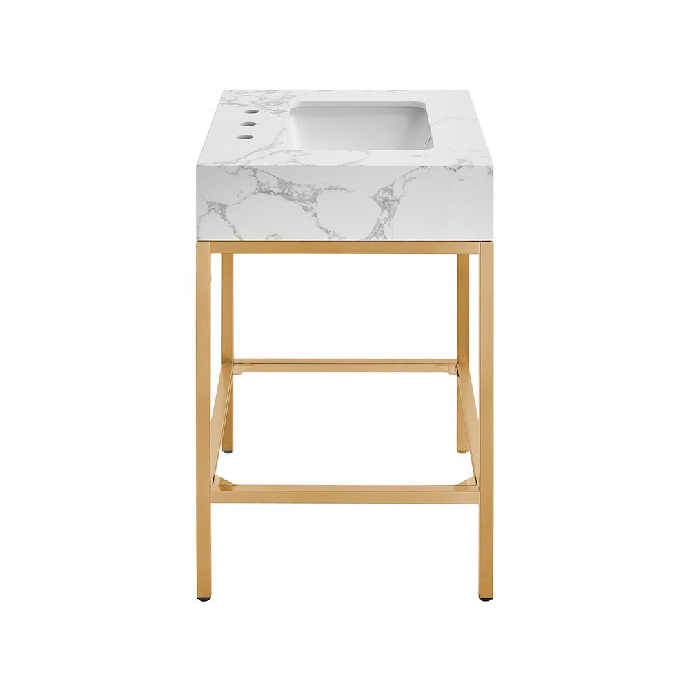 Marmo White Engineered Marble Bathroom Vanity