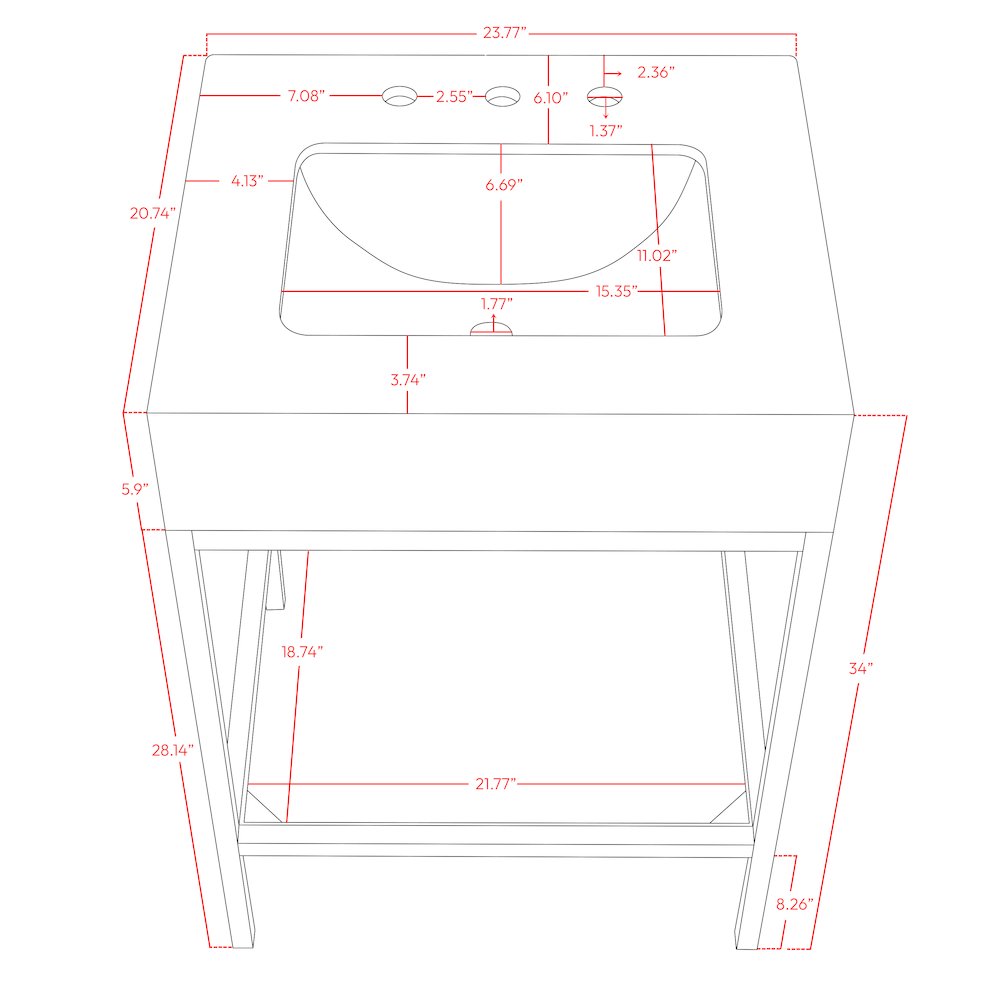 Marmo White Engineered Marble Bathroom Vanity