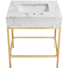 Marmo White Engineered Marble Bathroom Vanity