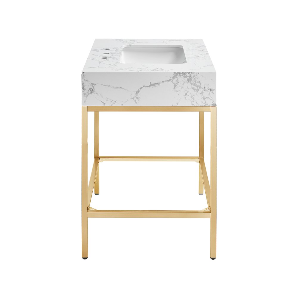 Marmo White Engineered Marble Bathroom Vanity