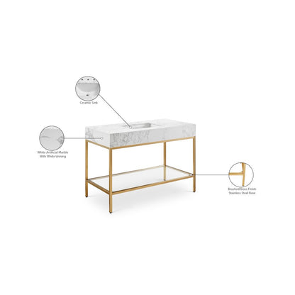 Marmo White Engineered Marble Bathroom Vanity