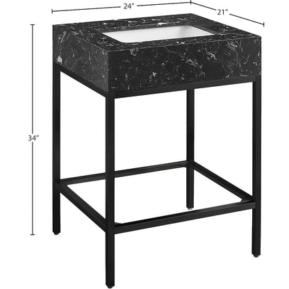 Marmo Black Engineered Marble Bathroom Vanity