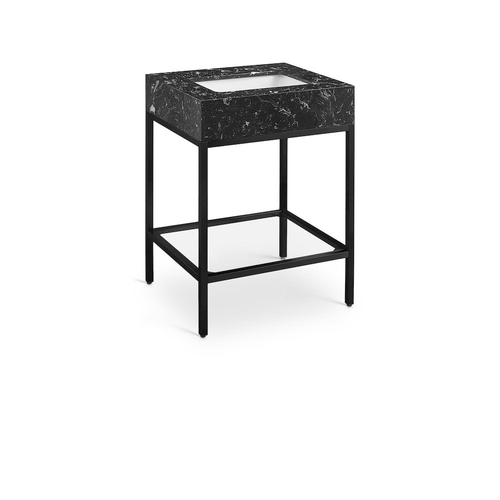 Marmo Black Engineered Marble Bathroom Vanity
