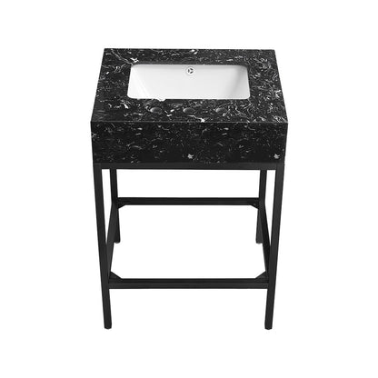 Marmo Black Engineered Marble Bathroom Vanity