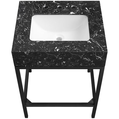 Marmo Black Engineered Marble Bathroom Vanity