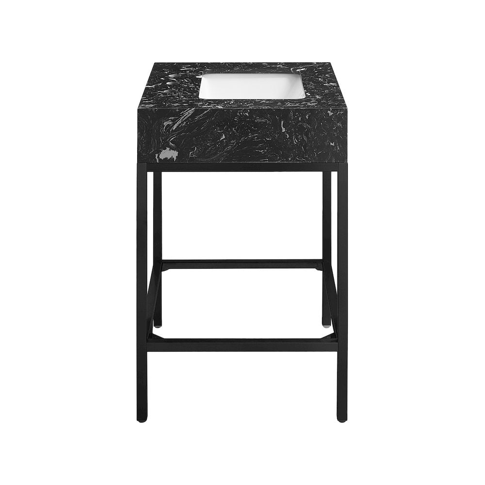 Marmo Black Engineered Marble Bathroom Vanity