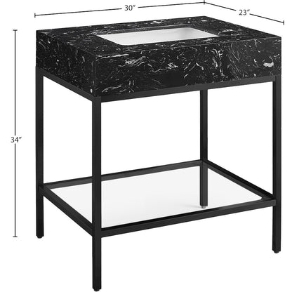 Marmo Black Engineered Marble Bathroom Vanity