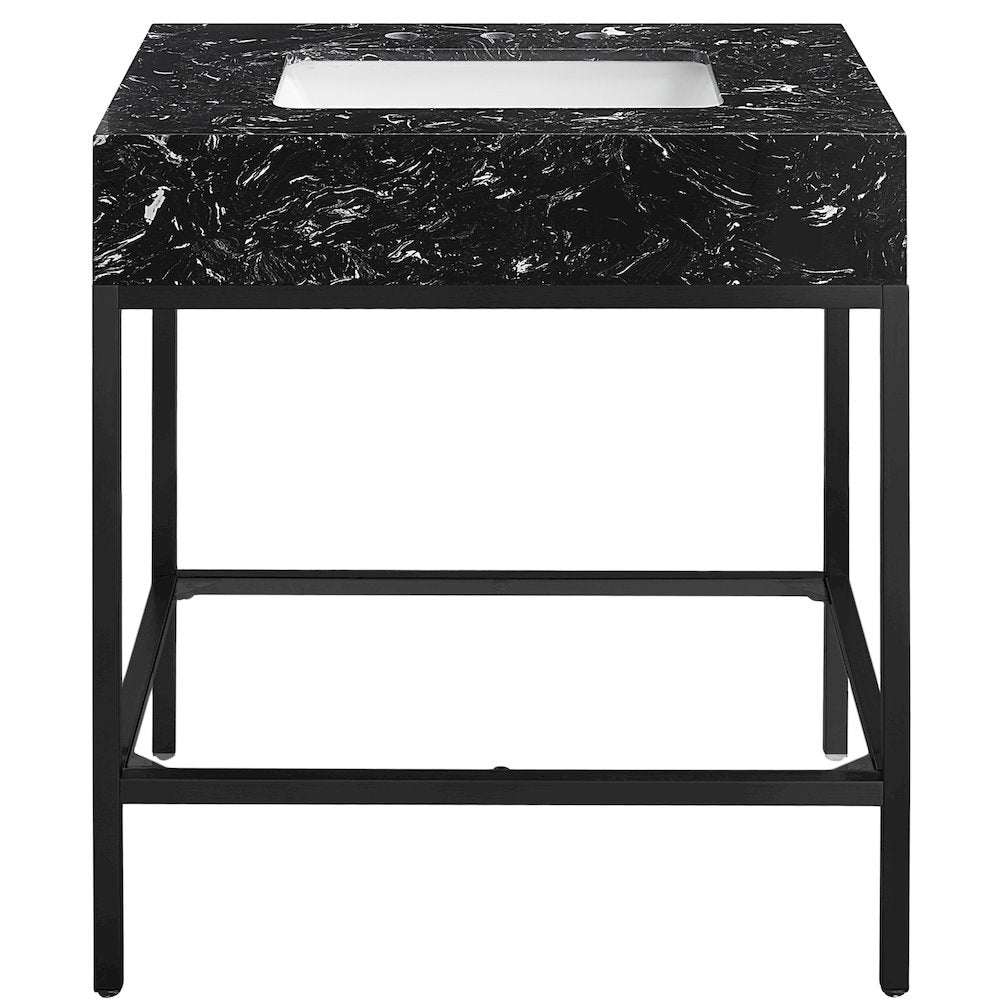 Marmo Black Engineered Marble Bathroom Vanity