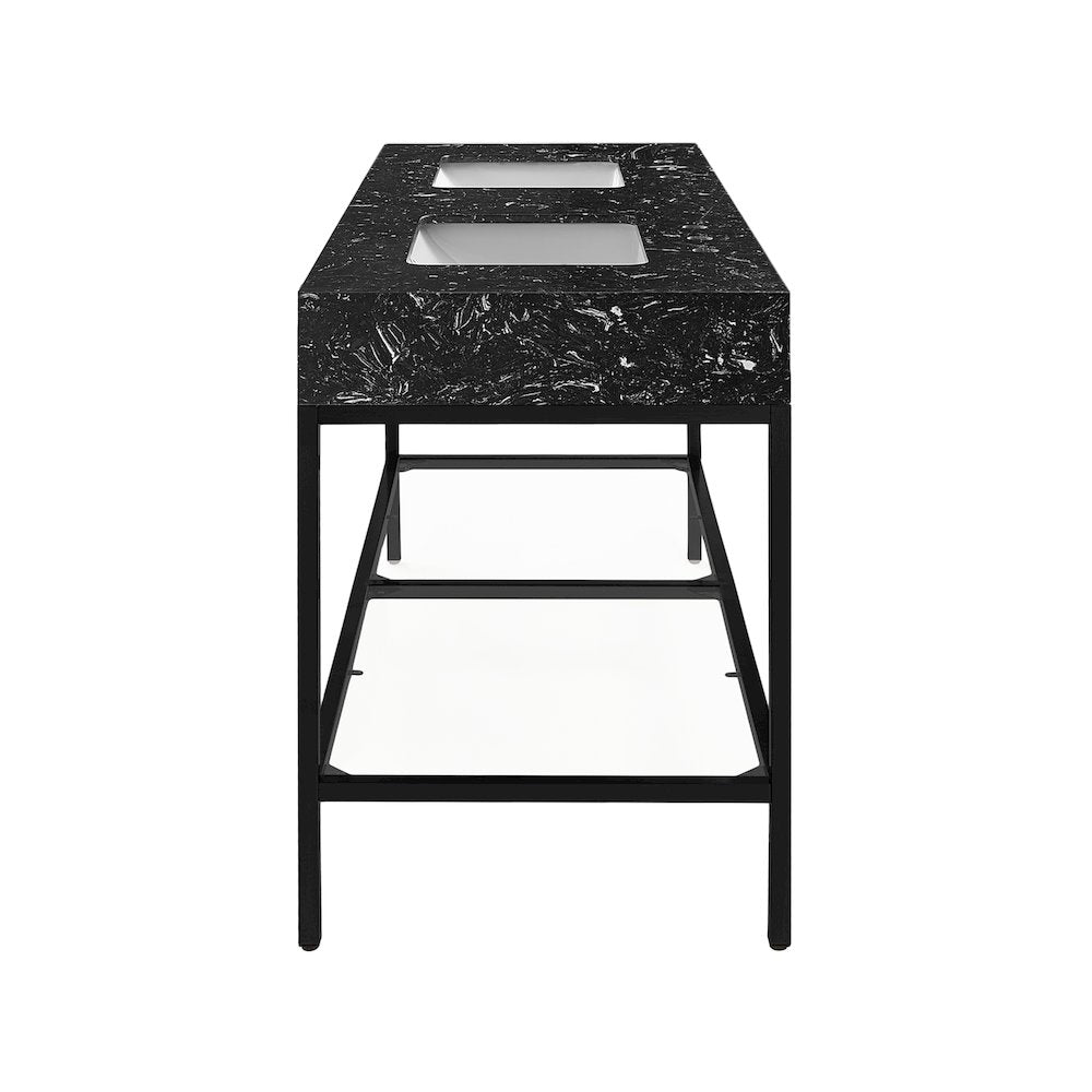 Marmo Black Engineered Marble Bathroom Vanity