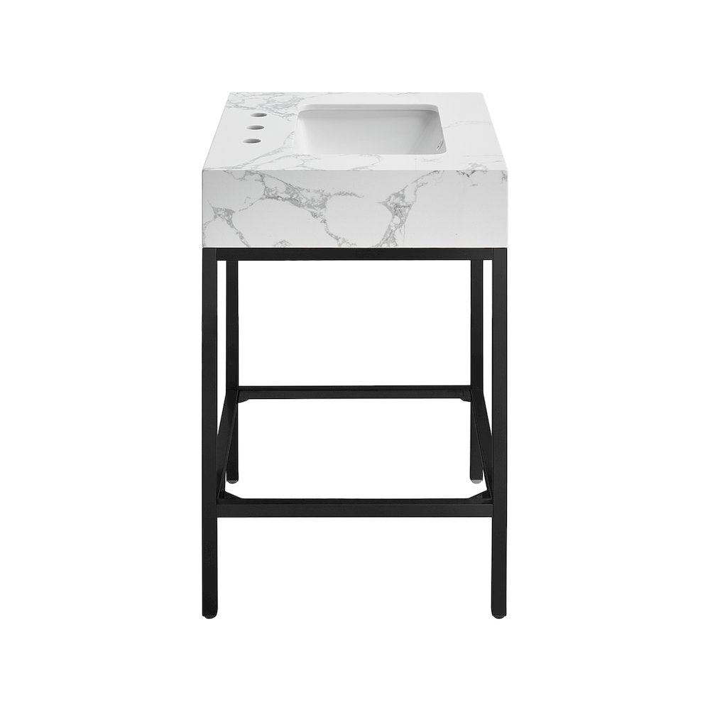 Marmo White Engineered Marble Bathroom Vanity
