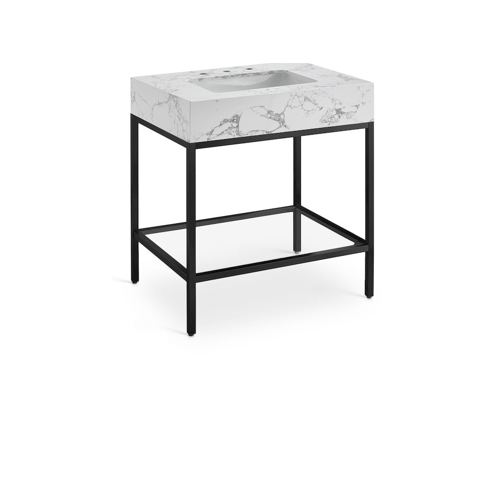 Marmo Black Engineered Marble Bathroom Vanity