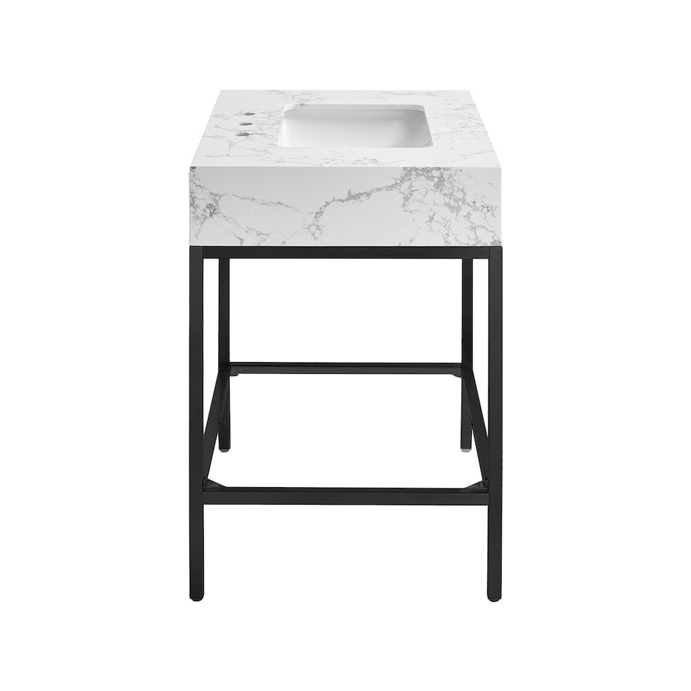 Marmo Black Engineered Marble Bathroom Vanity