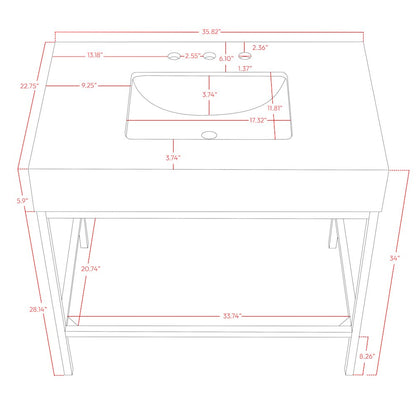 Marmo White Engineered Marble Bathroom Vanity