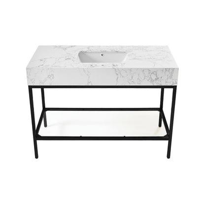 Marmo White Engineered Marble Bathroom Vanity