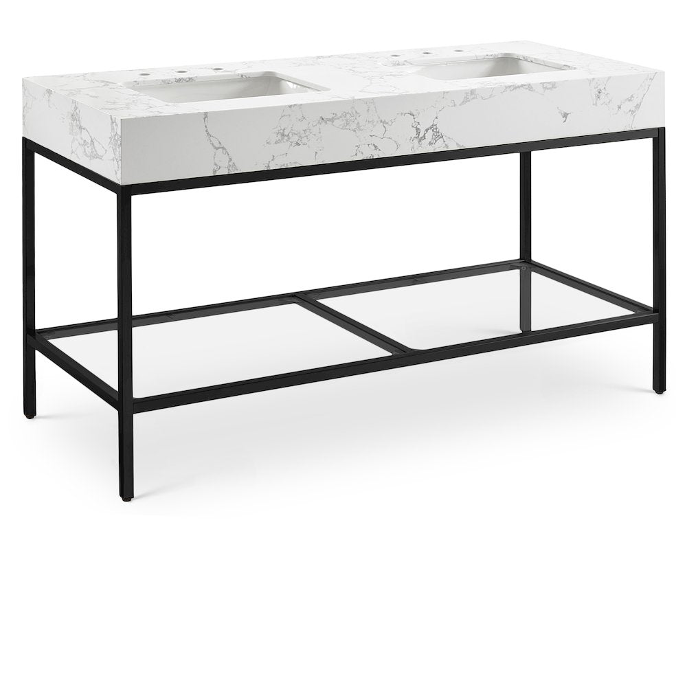 Marmo White Engineered Marble Bathroom Vanity