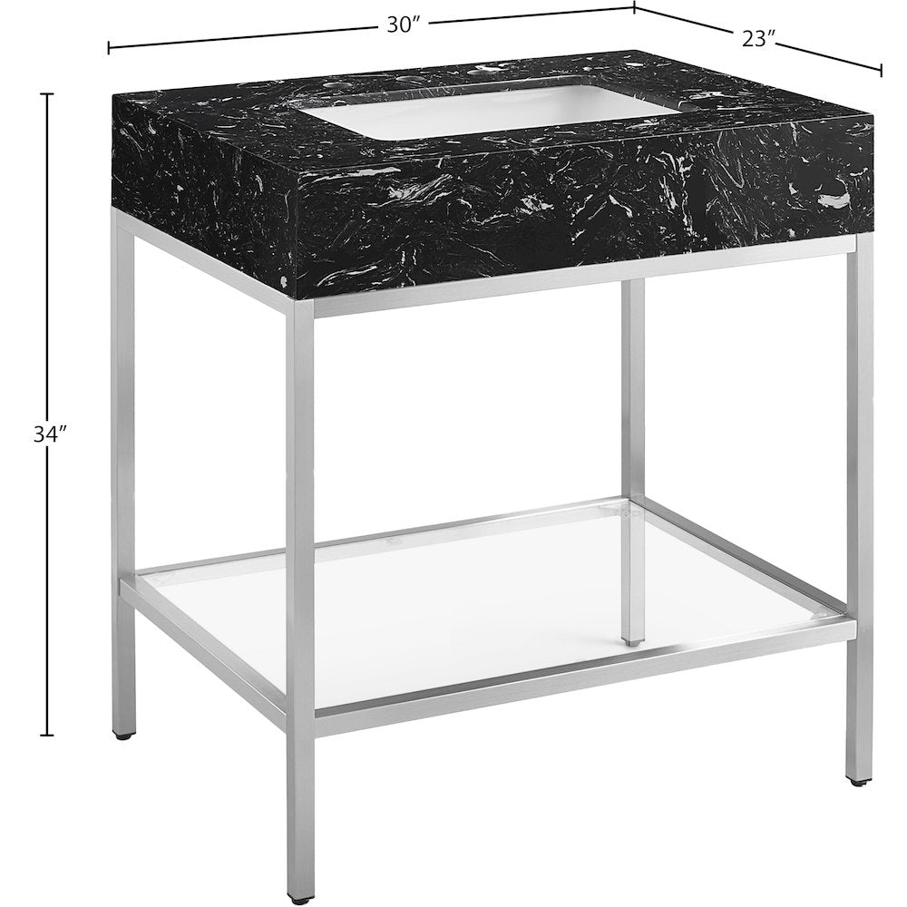 Marmo White Engineered Marble Bathroom Vanity