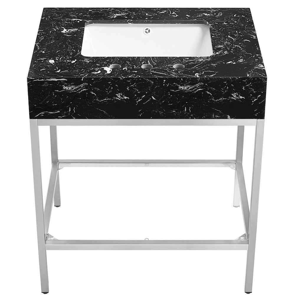 Marmo White Engineered Marble Bathroom Vanity