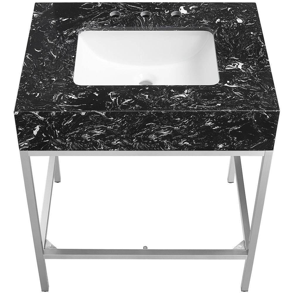 Marmo White Engineered Marble Bathroom Vanity