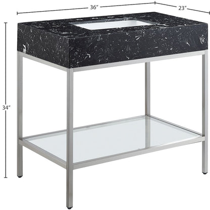 Marmo Black Engineered Marble Bathroom Vanity