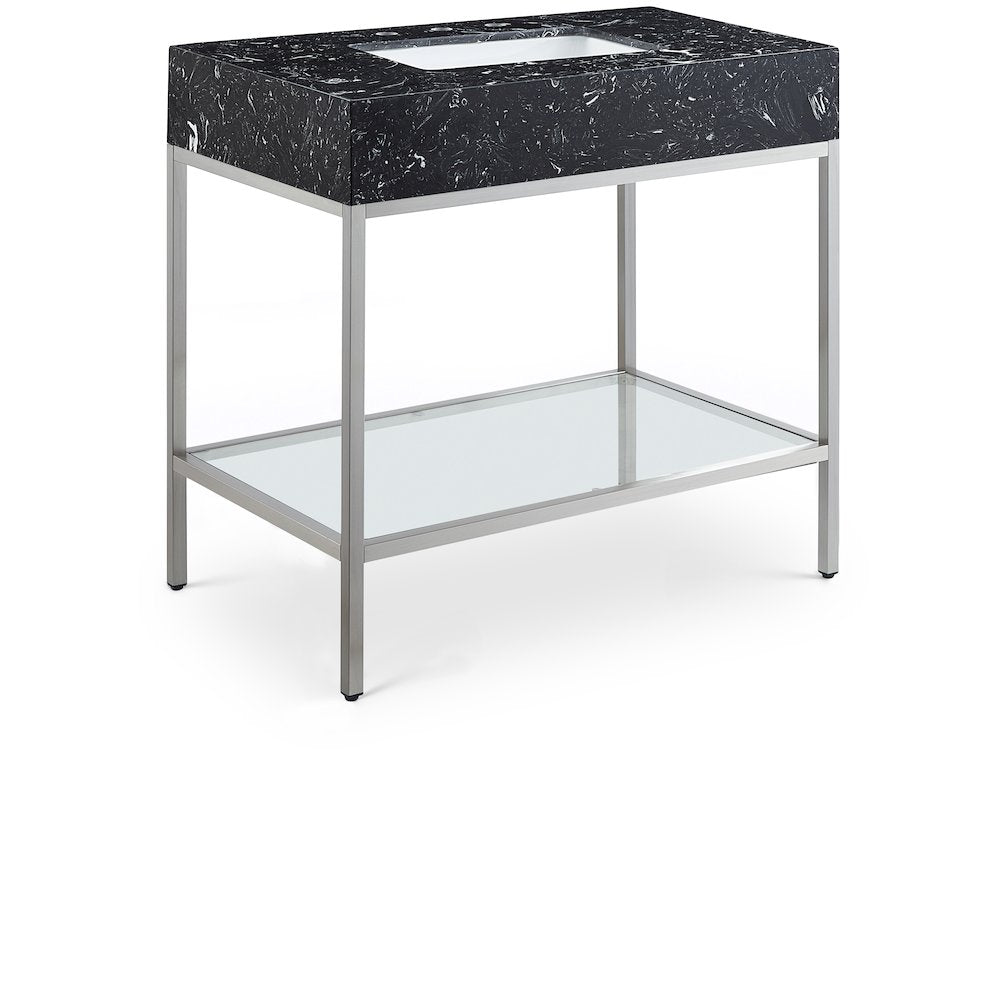 Marmo Black Engineered Marble Bathroom Vanity