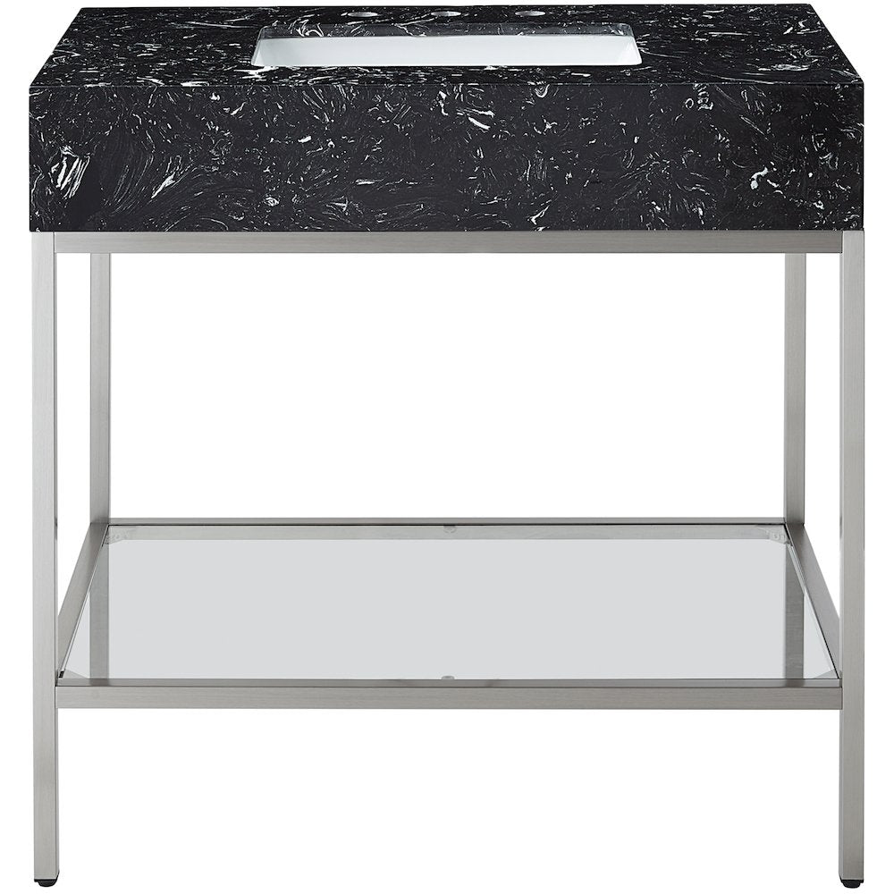 Marmo Black Engineered Marble Bathroom Vanity