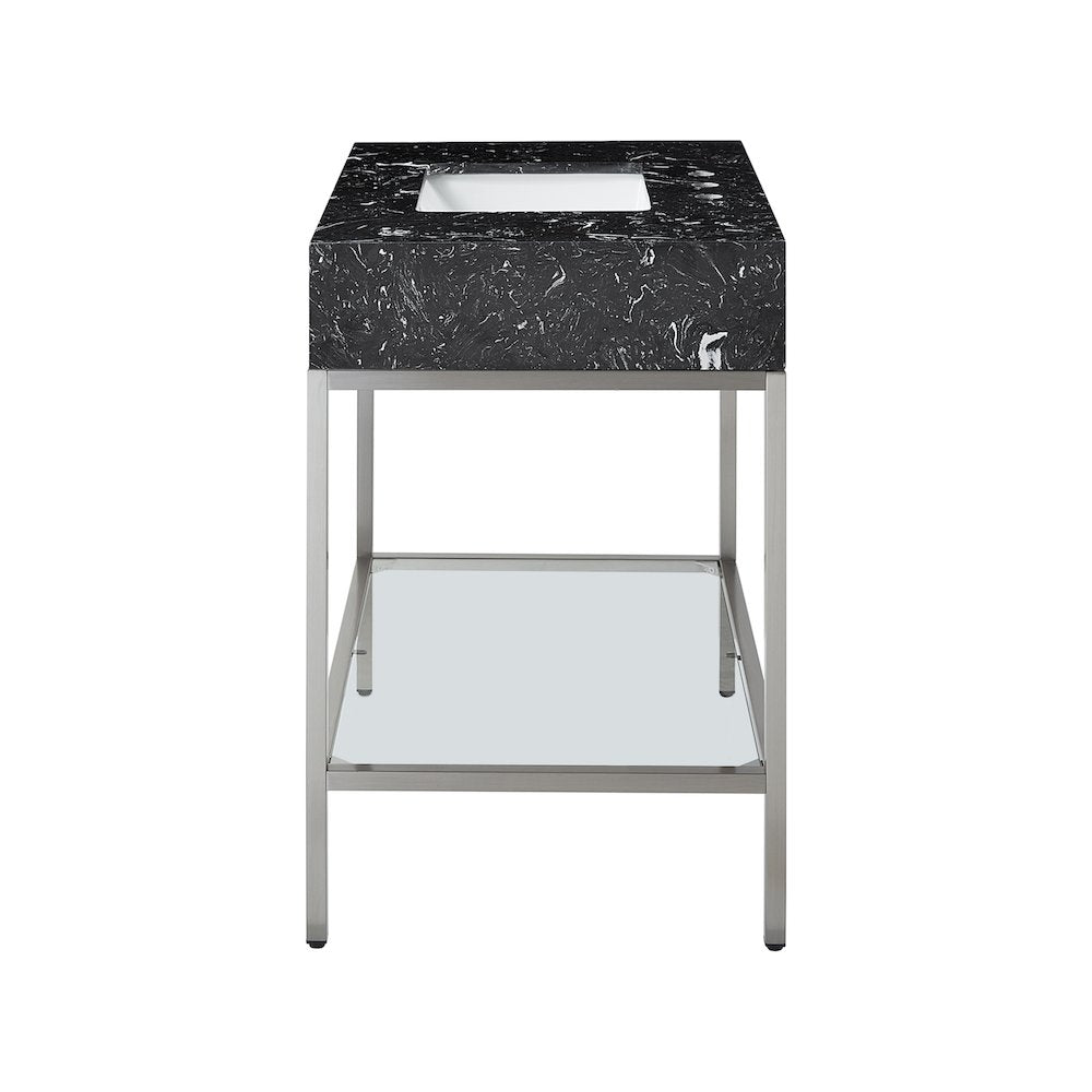 Marmo Black Engineered Marble Bathroom Vanity