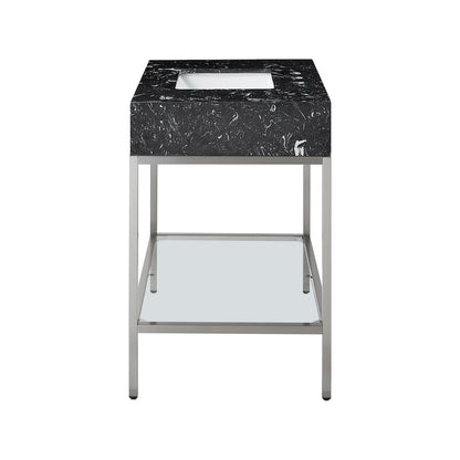 Marmo Black Engineered Marble Bathroom Vanity