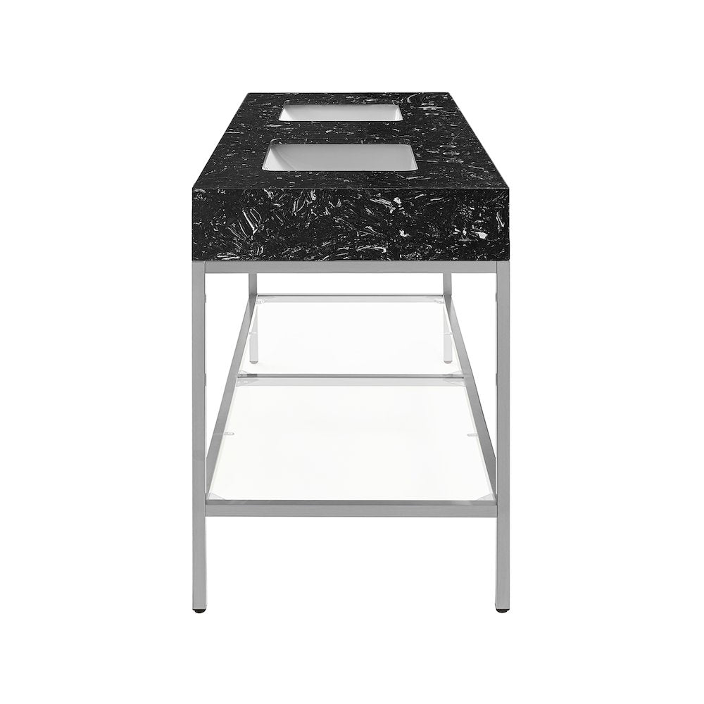 Marmo Black Engineered Marble Bathroom Vanity