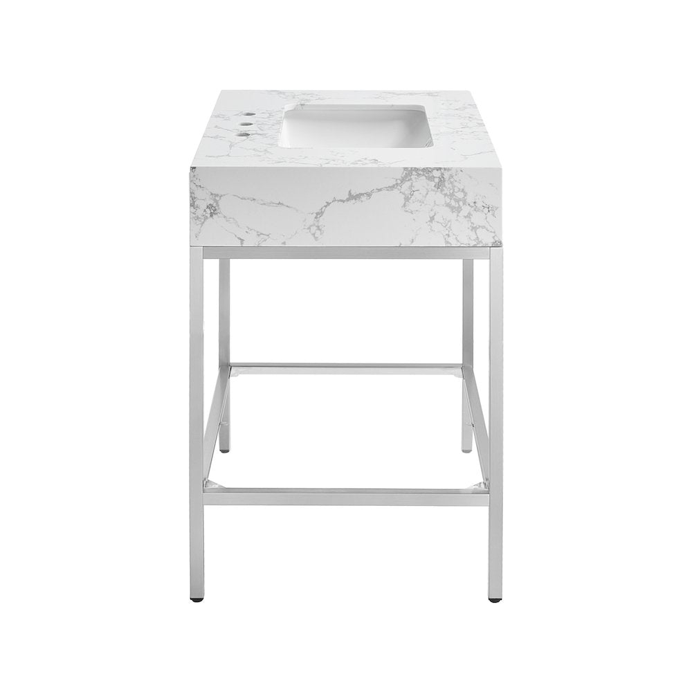 Marmo White Engineered Marble Bathroom Vanity