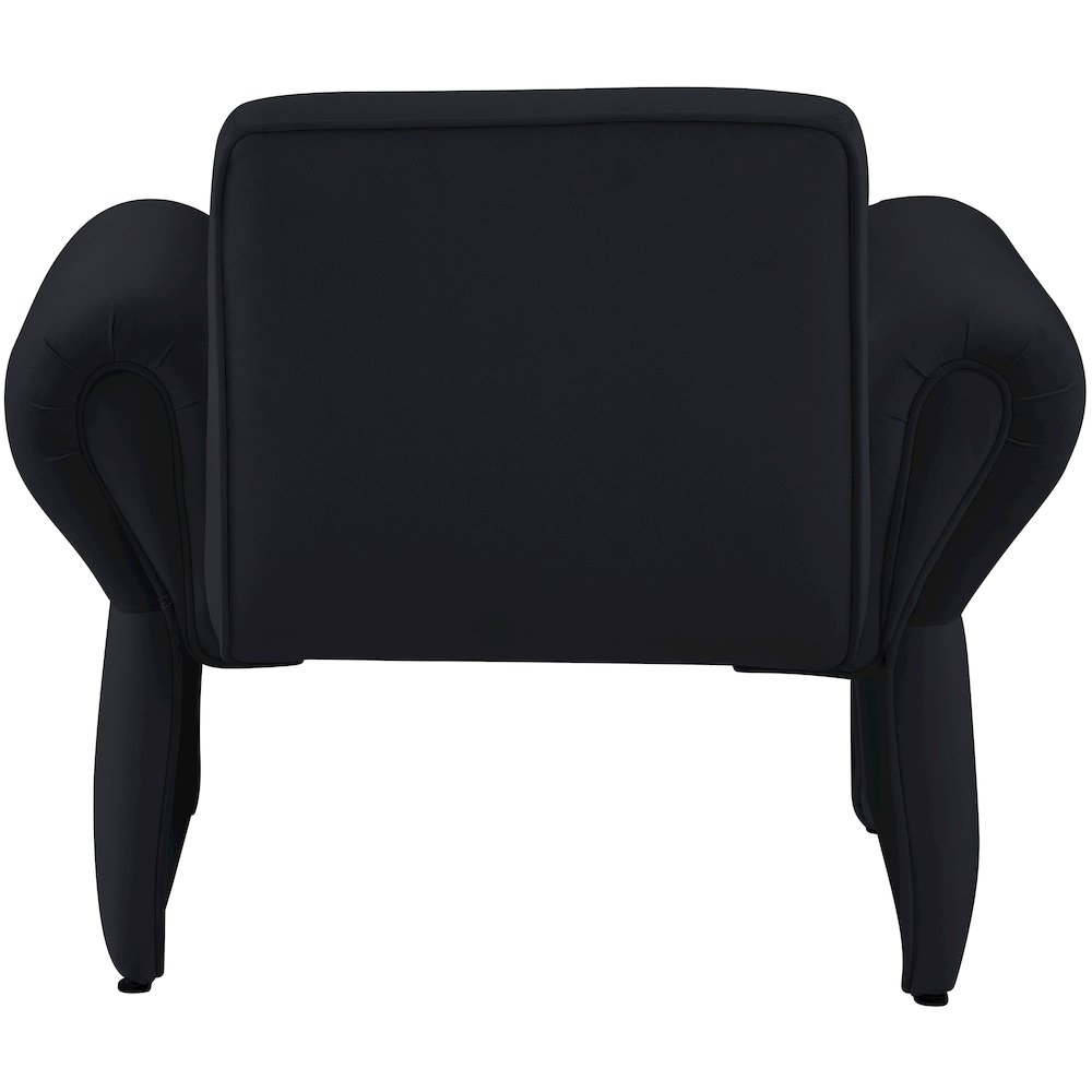 Fleurette Black Velvet Accent Chair