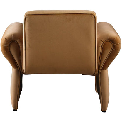 Fleurette Saddle Velvet Accent Chair