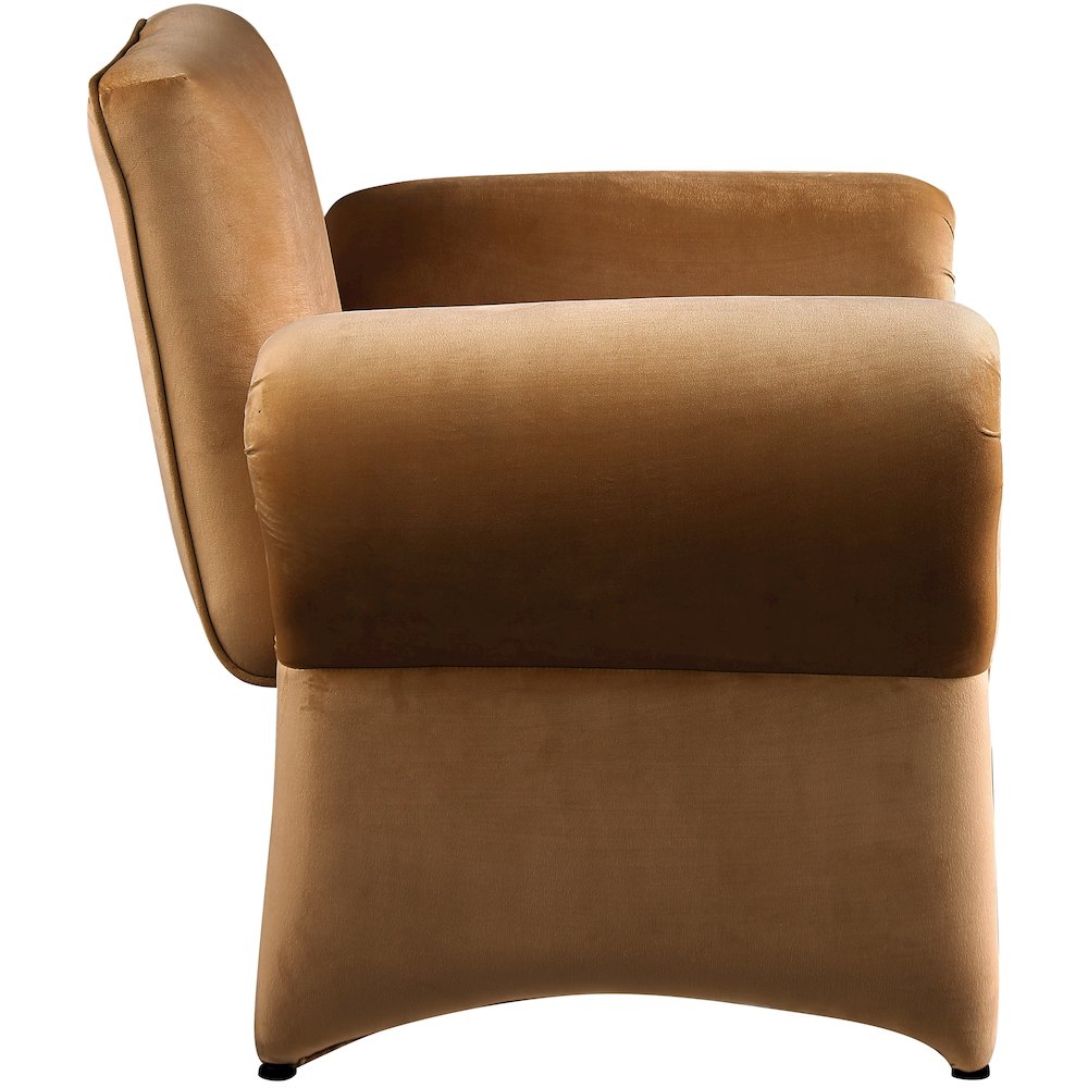 Fleurette Saddle Velvet Accent Chair