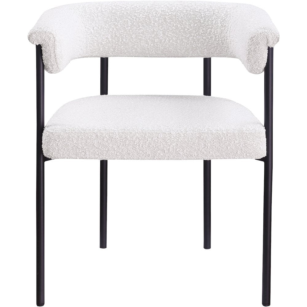 Malin Cream Boucle Fabric Dining Chair, Set of 2