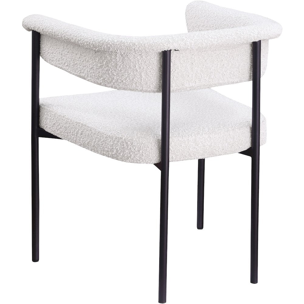 Malin Cream Boucle Fabric Dining Chair, Set of 2