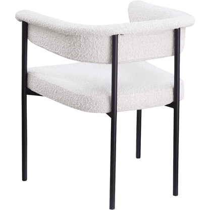 Malin Cream Boucle Fabric Dining Chair, Set of 2