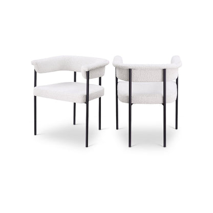 Malin Cream Boucle Fabric Dining Chair, Set of 2