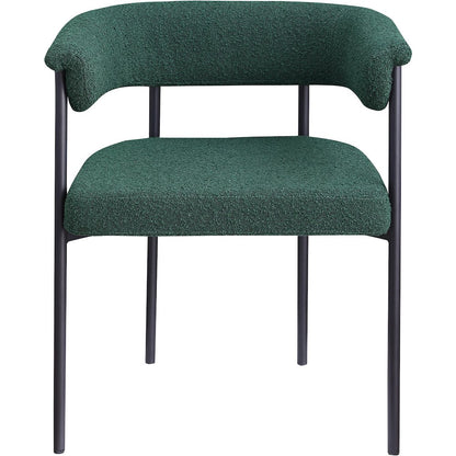 Malin Green Boucle Fabric Dining Chair, Set of 2